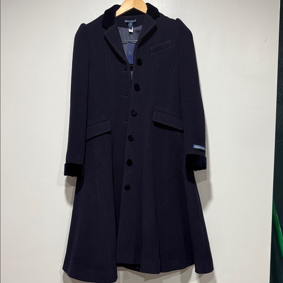 Ralph Lauren Blue Label Navy Pea Coat with Velvet Buttons and Flare! 1 Left Sz8 - Picture 8 of 14